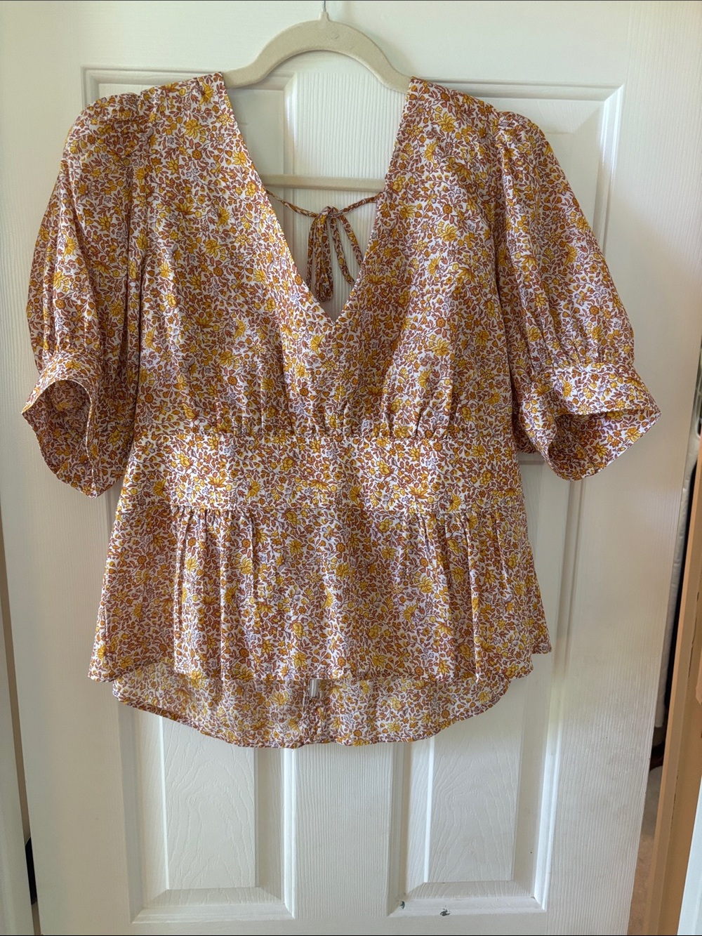 J crew floral blouse size 14